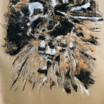 Abstract image, chalk/charcoal/pastel on sugar paper