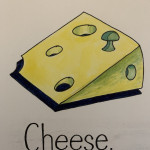 'Cheese', pen & acrylic ink