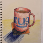 'Mug', 2023, coloured pencil