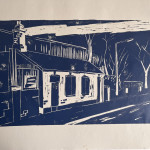 'Wilmington Station, Hull', Lino print